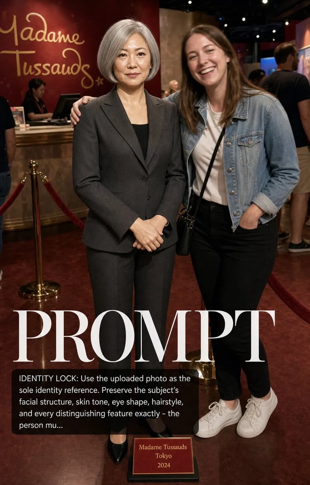 Wax Figure at Madame Tussauds example created for GPT Image 2 in 4:5
