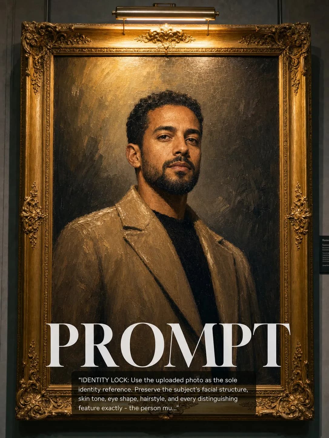 Framed Oil Portrait in National Gallery example image
