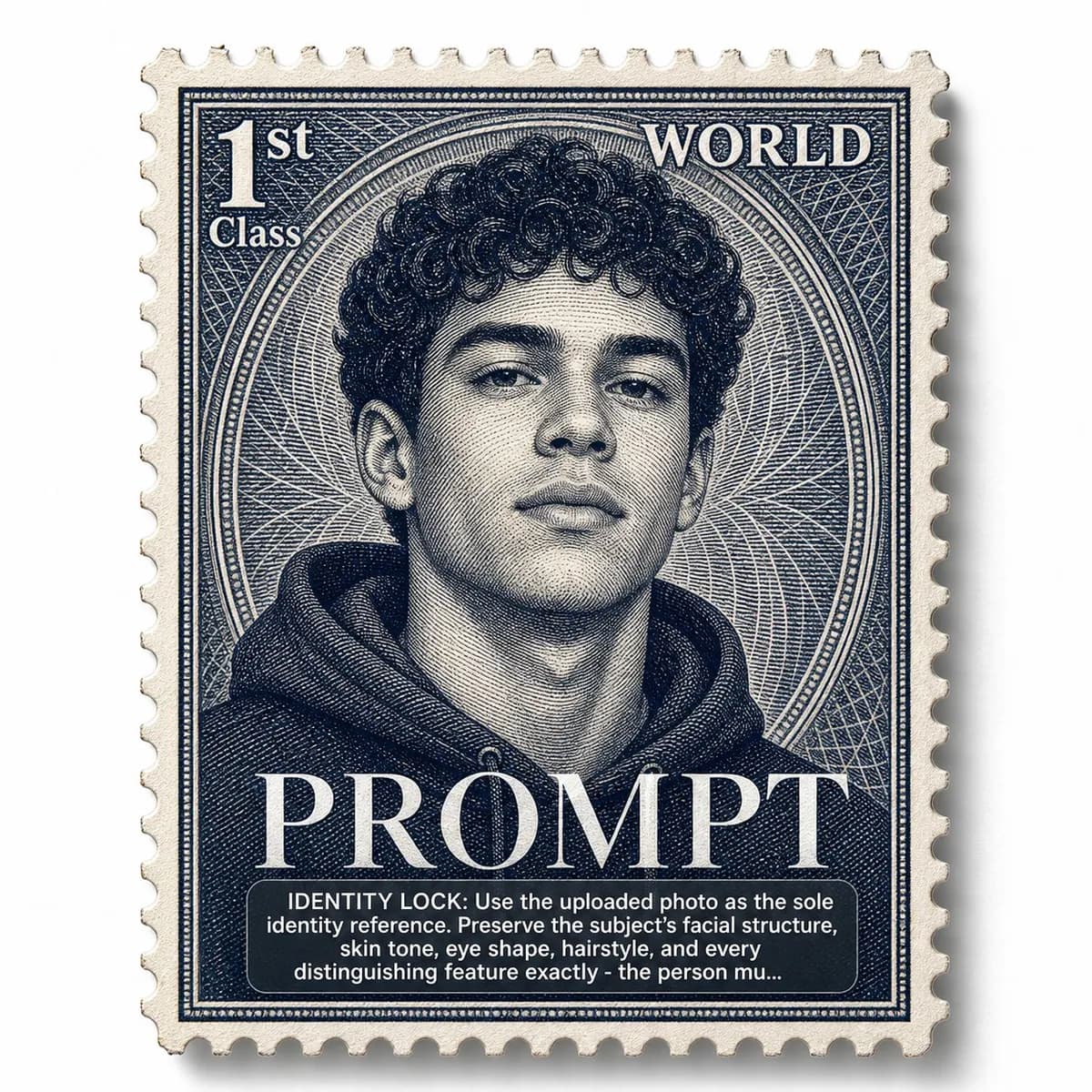 Vintage Postage Stamp Portrait example image