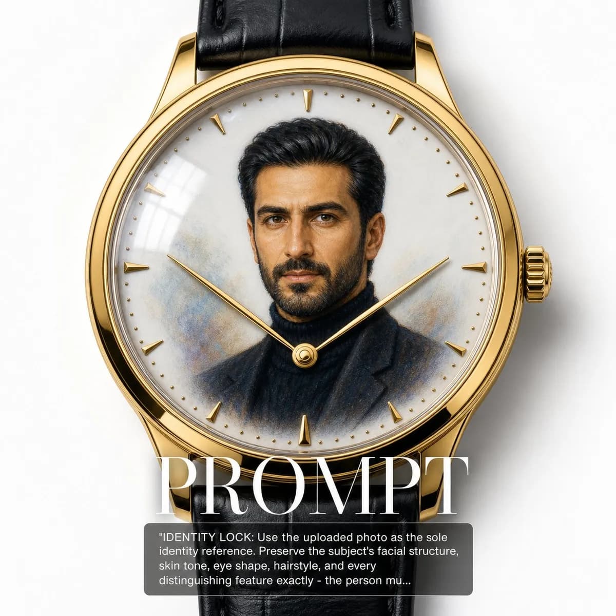 Custom Luxury Watch Dial Portrait example image