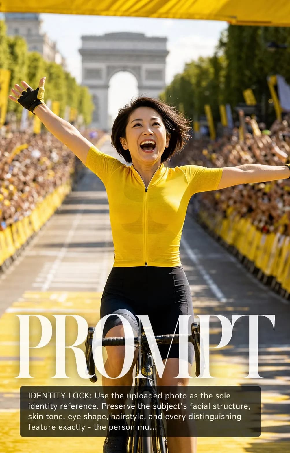 Tour de France Yellow Jersey Finish example image