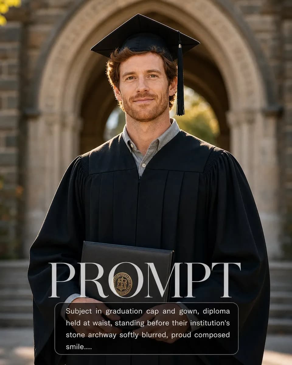 Graduation Formal Portrait example created for GPT Image 2 in 4:5