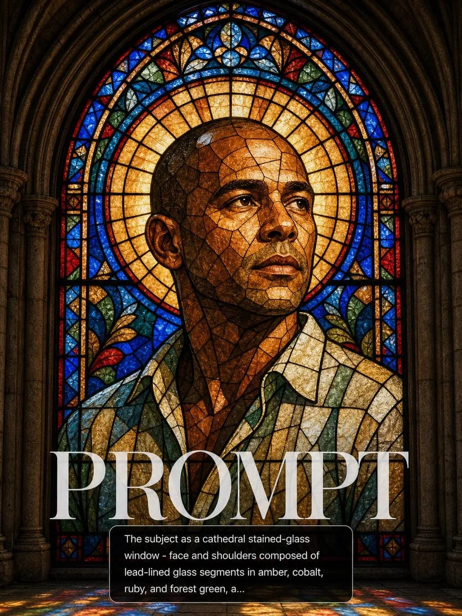 Stained Glass Saint Window