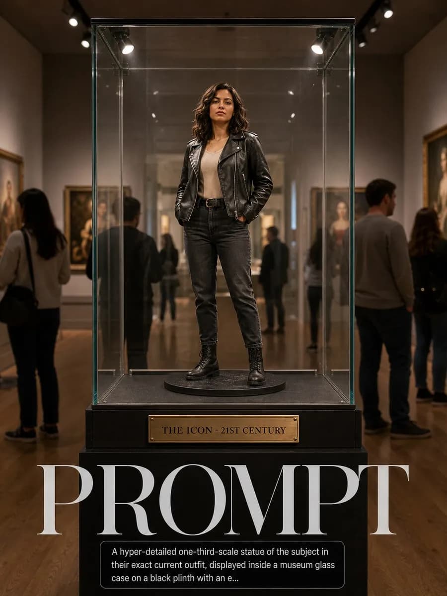 Museum Display Case Statue example image