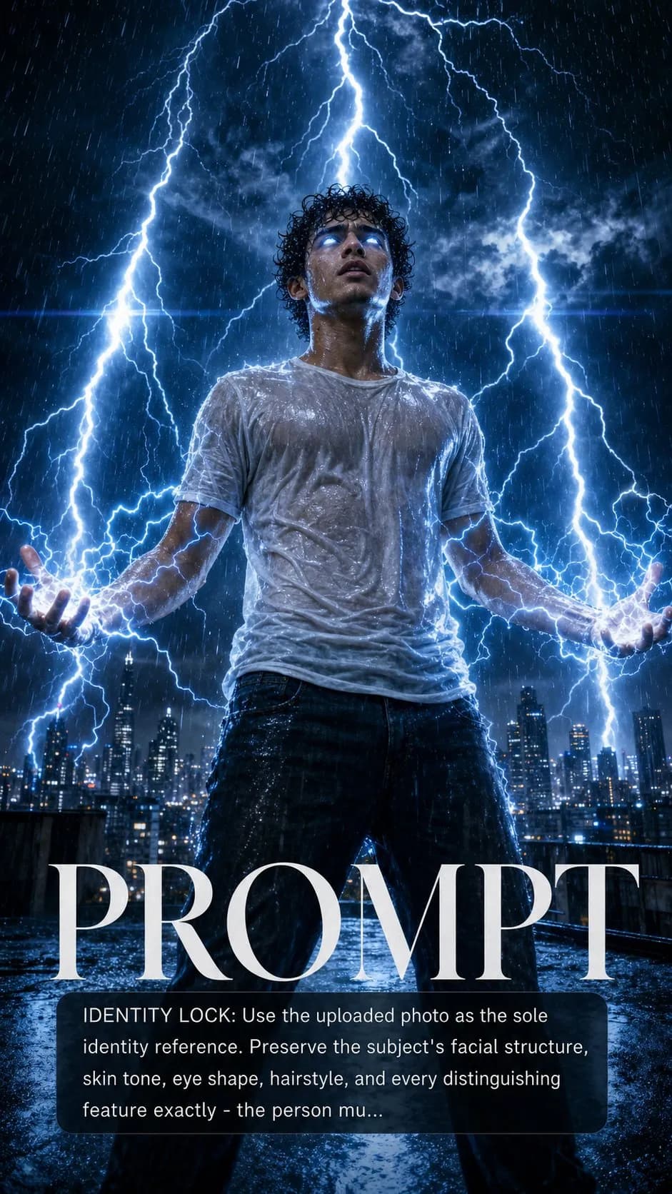 Superhero Origin Thunderstorm Poster