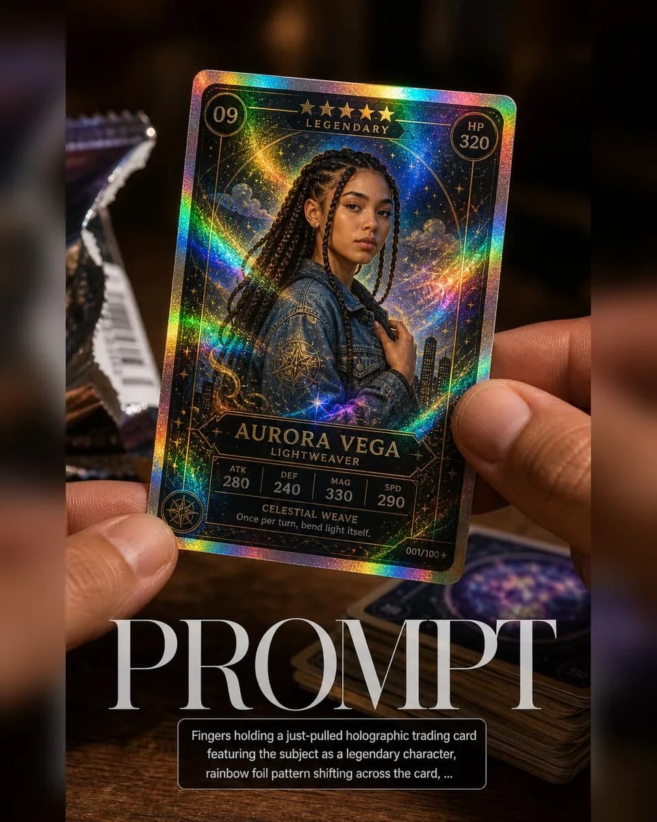 Trading Card Holographic Pull