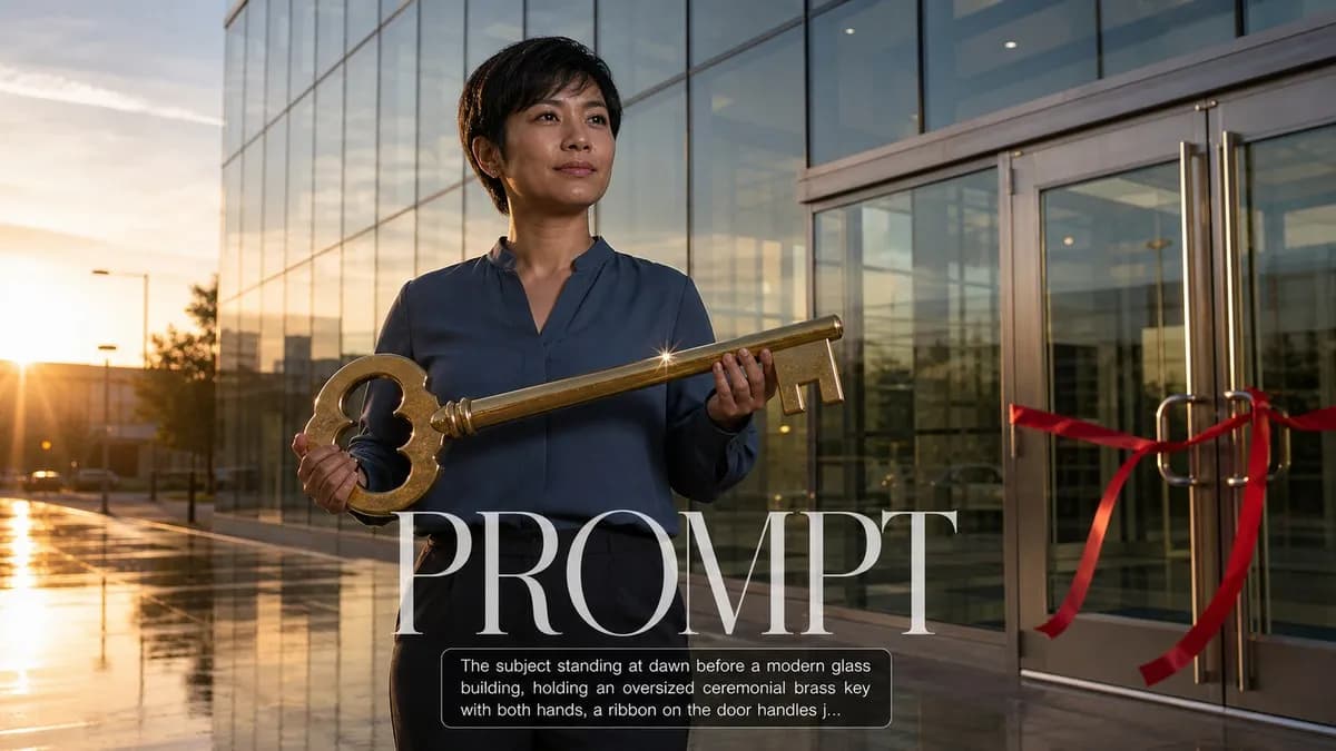 Keys to the New Building example created for GPT Image 2 in 16:9
