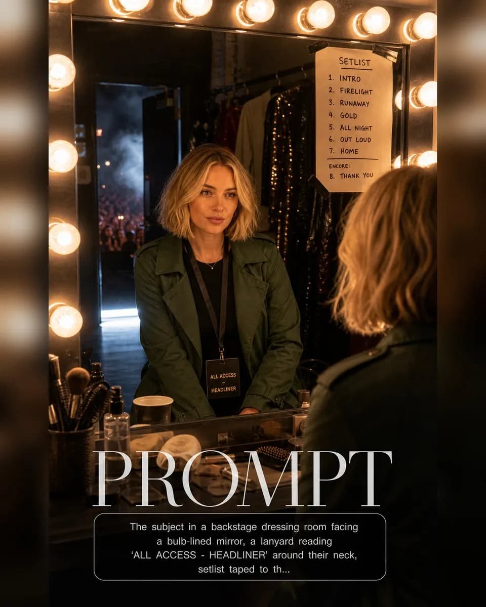 Backstage Pass Mirror Prep example created for GPT Image 2 in 4:5