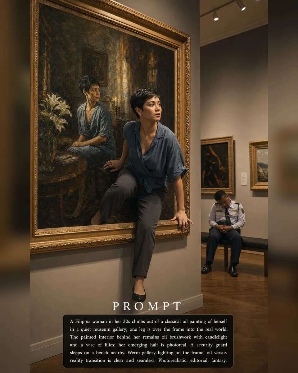 Museum Painting Steps Out