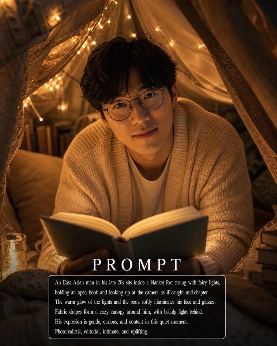 Blanket Fort Reading Glow example image