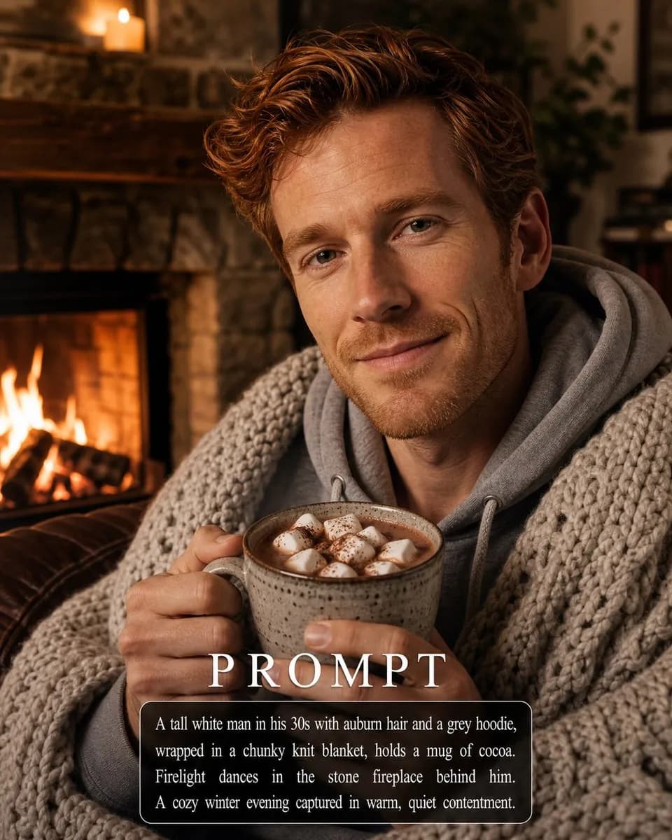 Fireplace Cocoa Wrap
