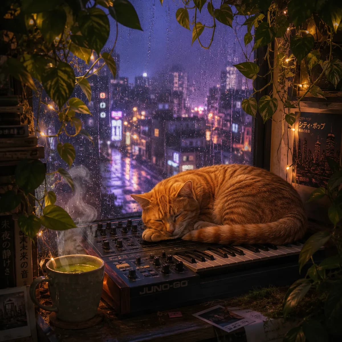 Cozy Rainy Night Lo-Fi Chillhop Album Cover