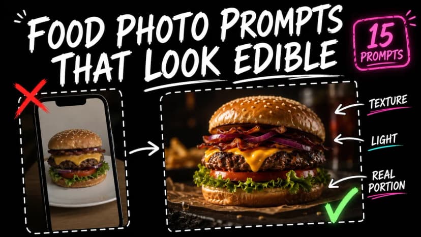 15 AI Food Photography Prompts for Menus, Restaurants, and Recipe Creators (2026)