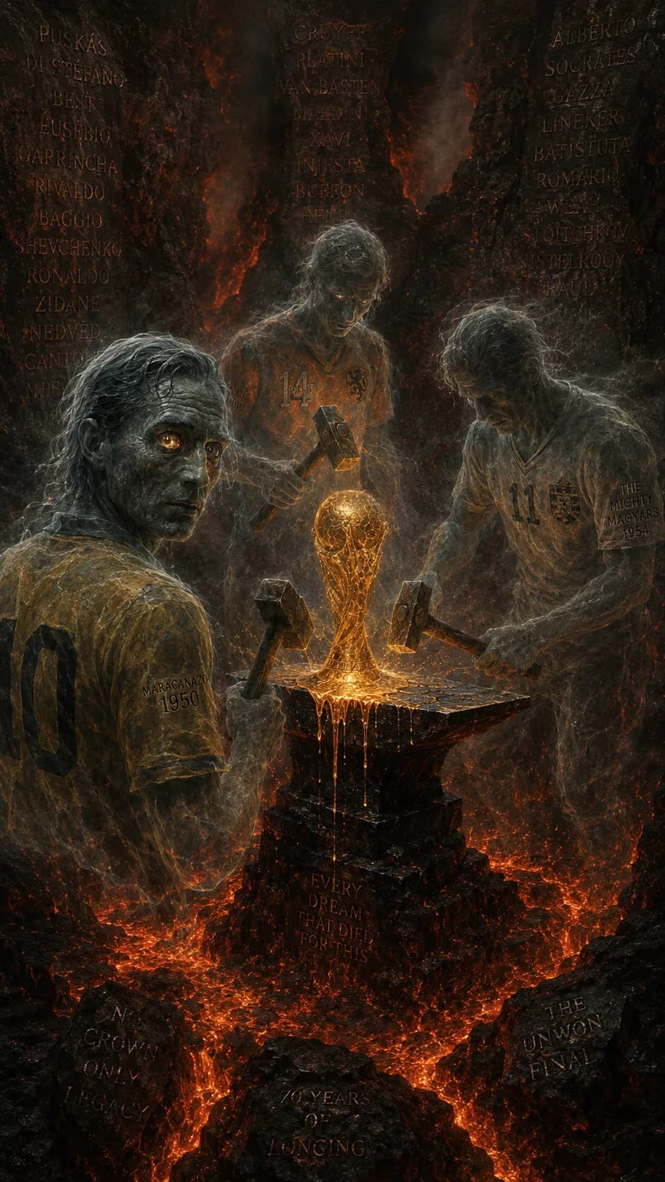 Dark Fantasy World Cup Trophy Forge of Legends example created for GPT Image 2 in 9:16