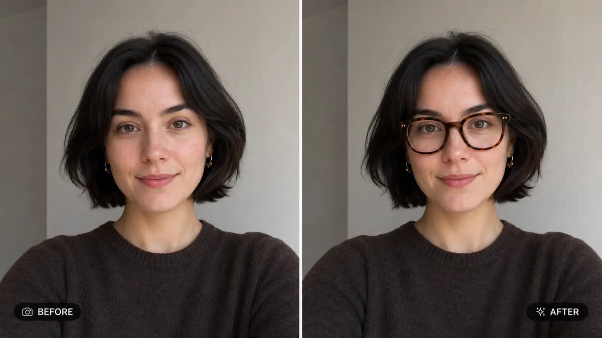 Try On Glasses or Sunglasses in Photo example image