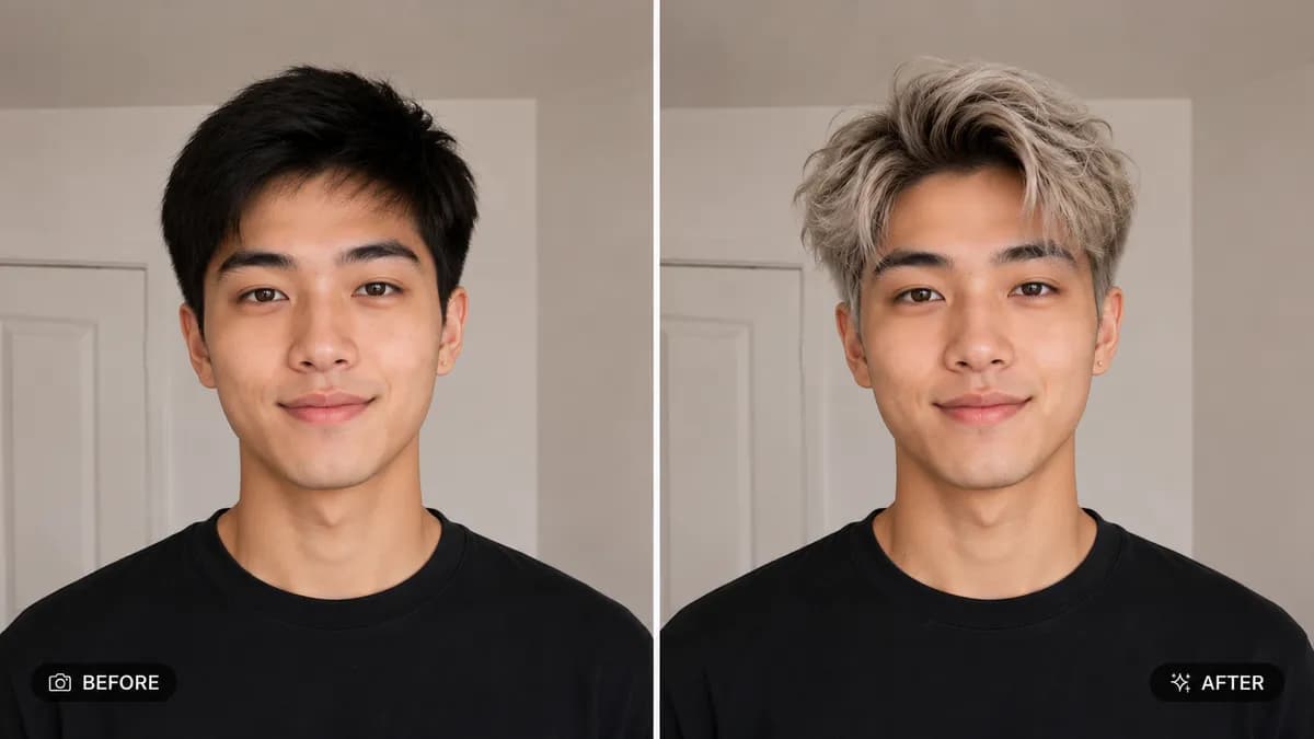 Change Hairstyle or Hair Color in Photo example image