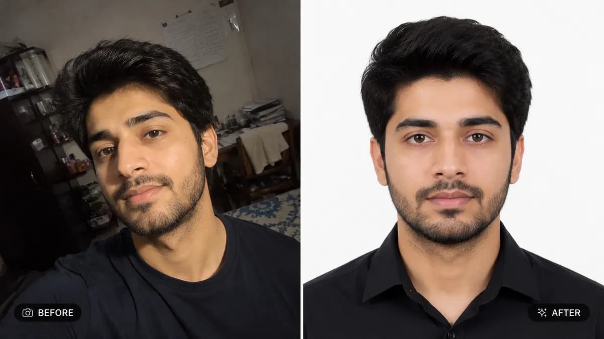 Convert Photo to Passport or ID Photo Format example image