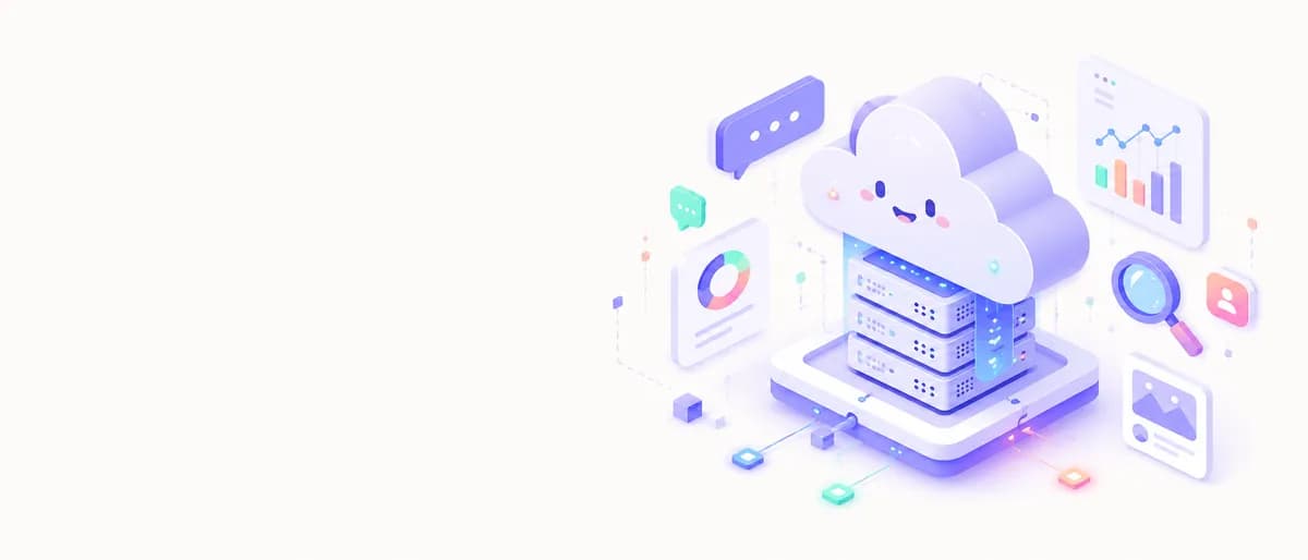 SaaS Landing Page Hero Illustration Abstract Data Cloud example created for GPT Image 2 in 21:9