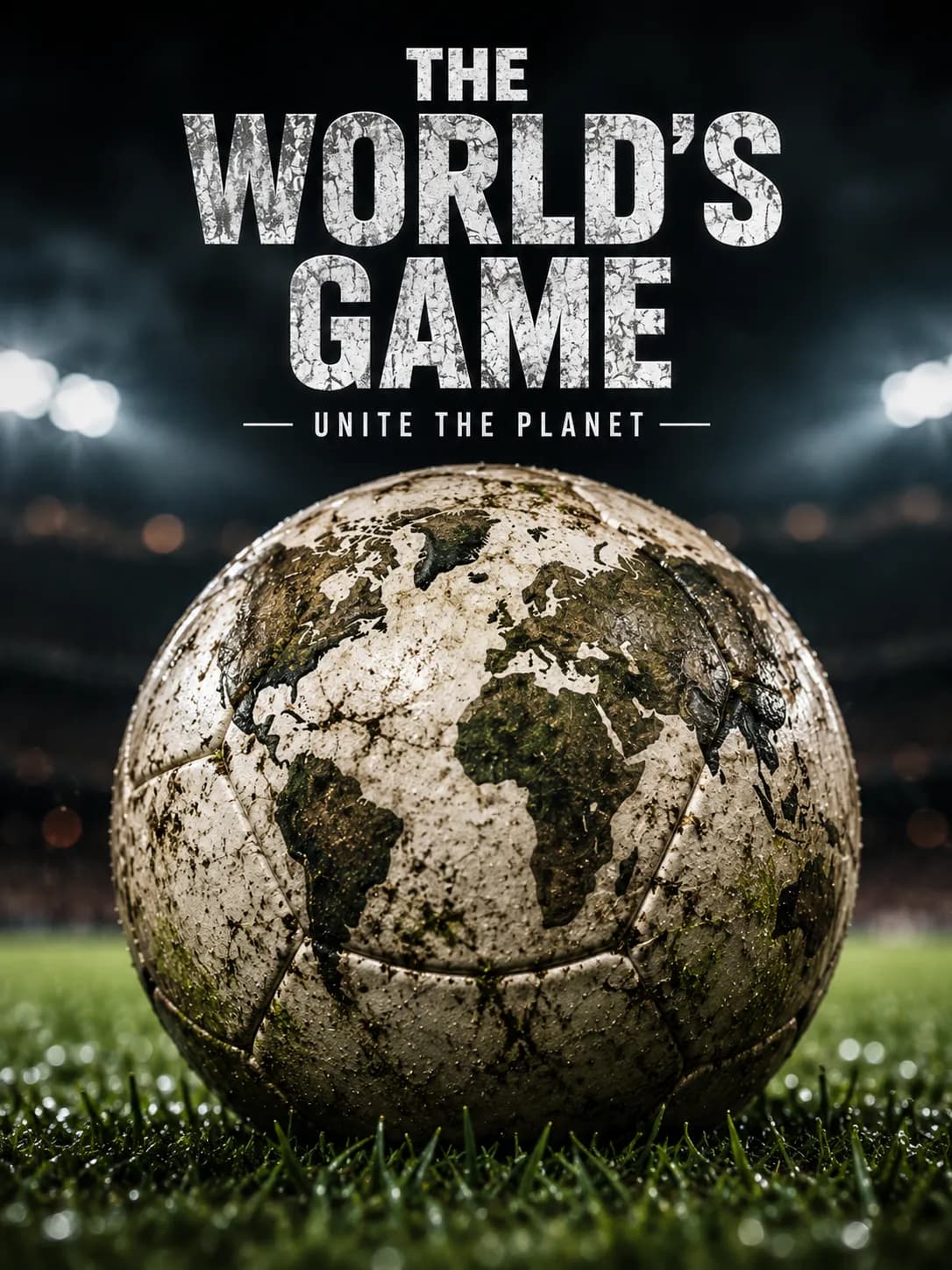 "The World's Game" Mud Map Football Poster example created for GPT Image 2 in 3:4