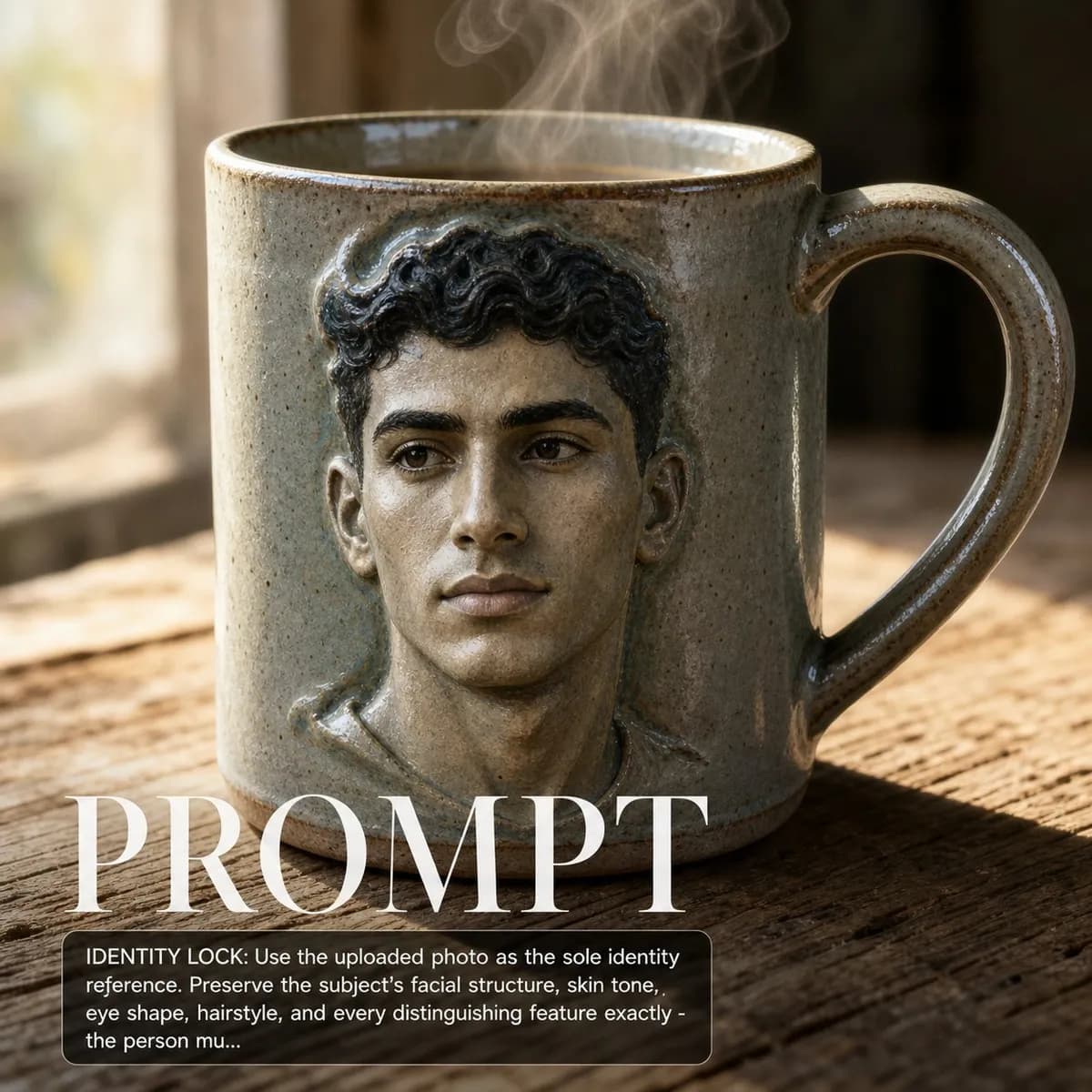 Ceramic Mug Studio Pottery Portrait