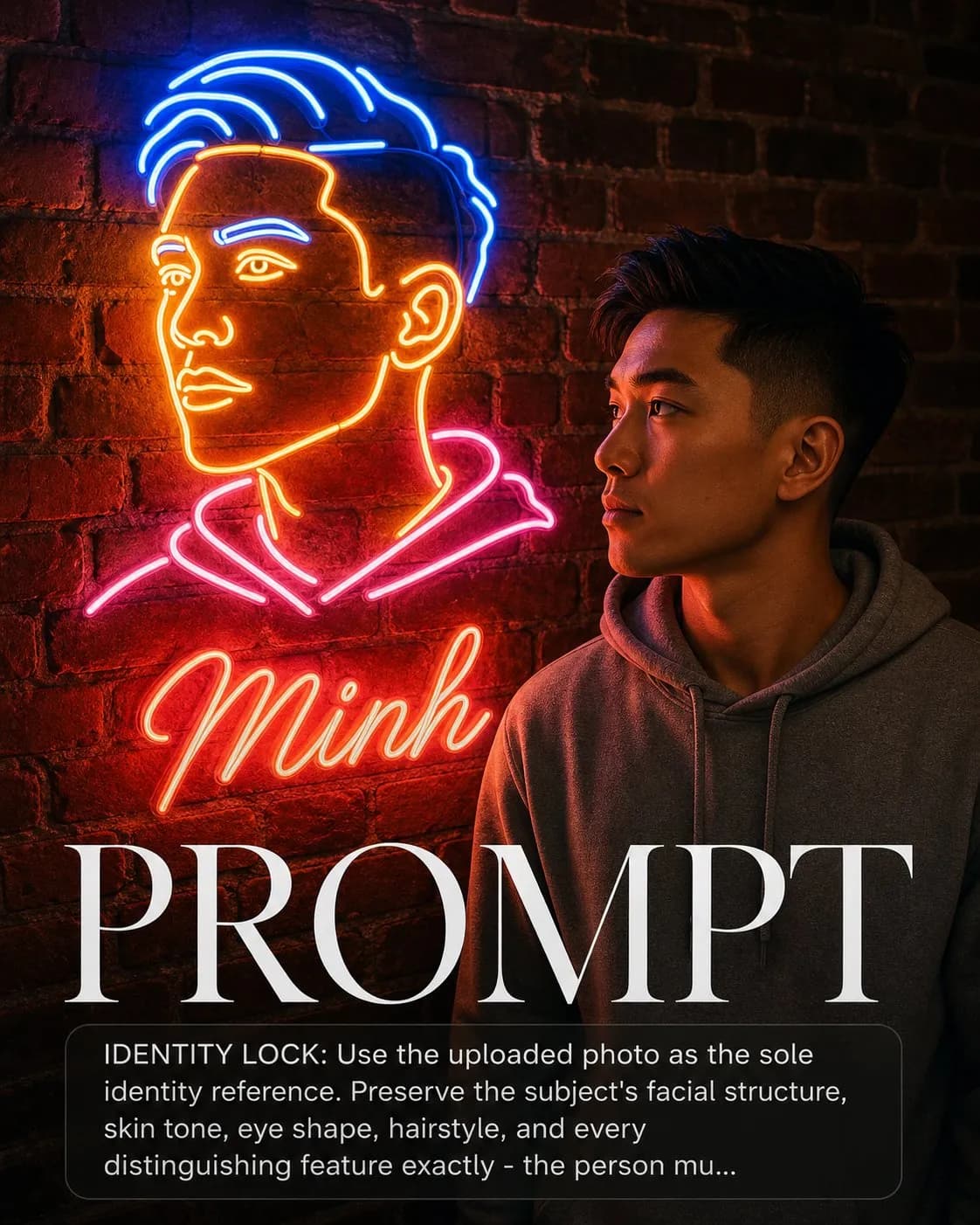 Custom Neon Sign Portrait