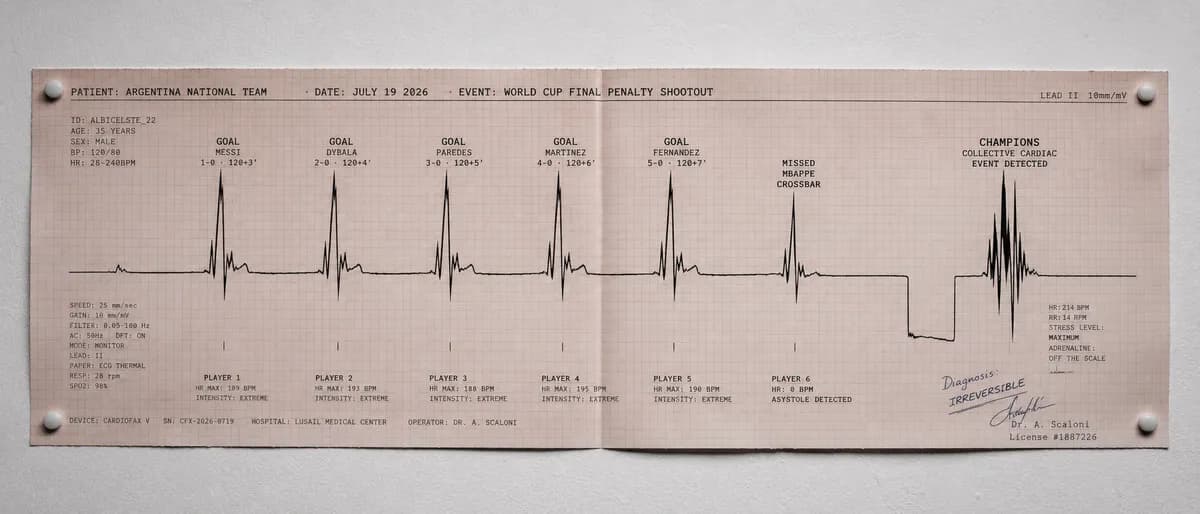 Argentina World Cup Penalty Shootout EKG Infographic