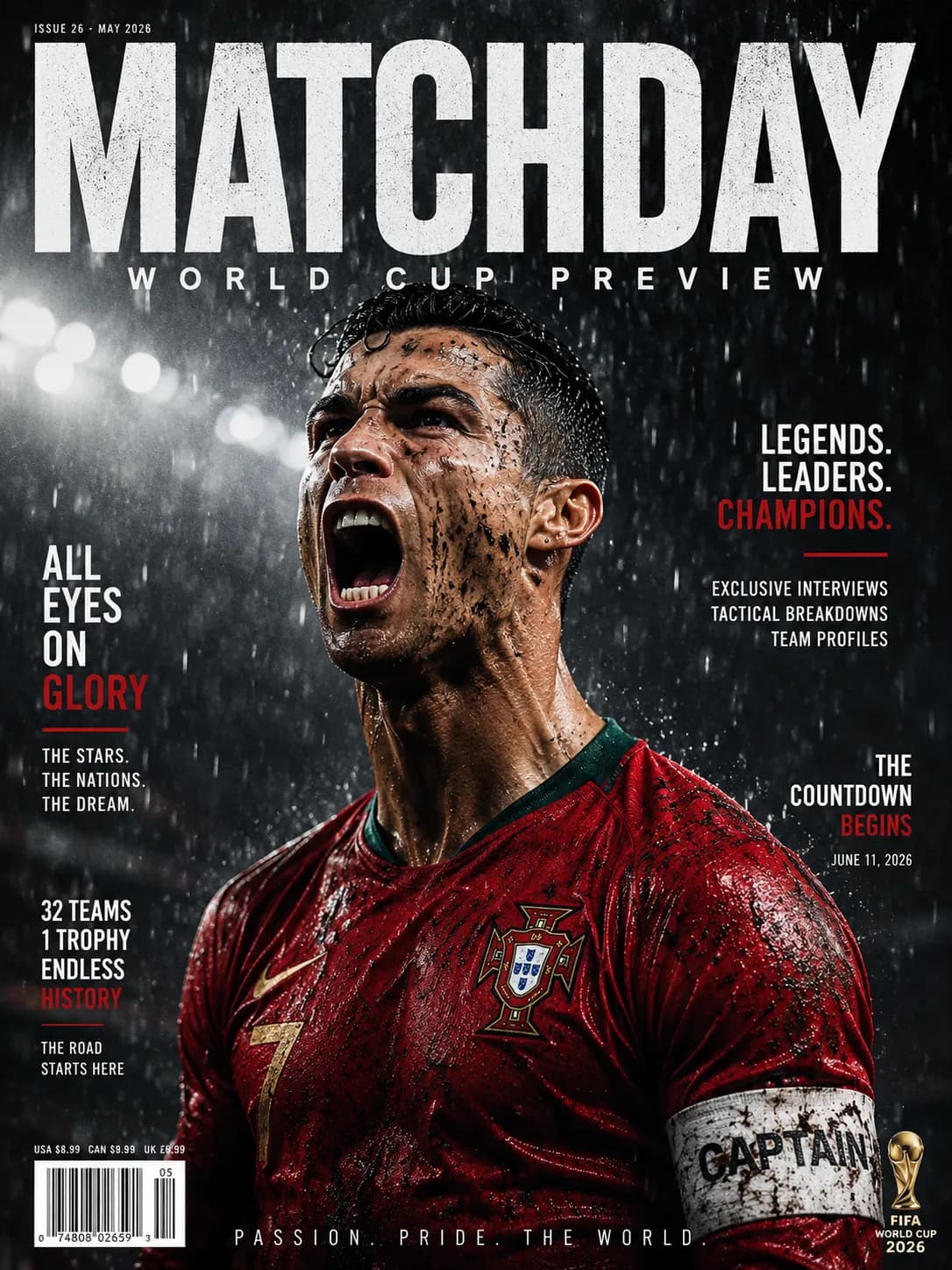 Cristiano Ronaldo "Matchday" World Cup Preview Sports Magazine Cover