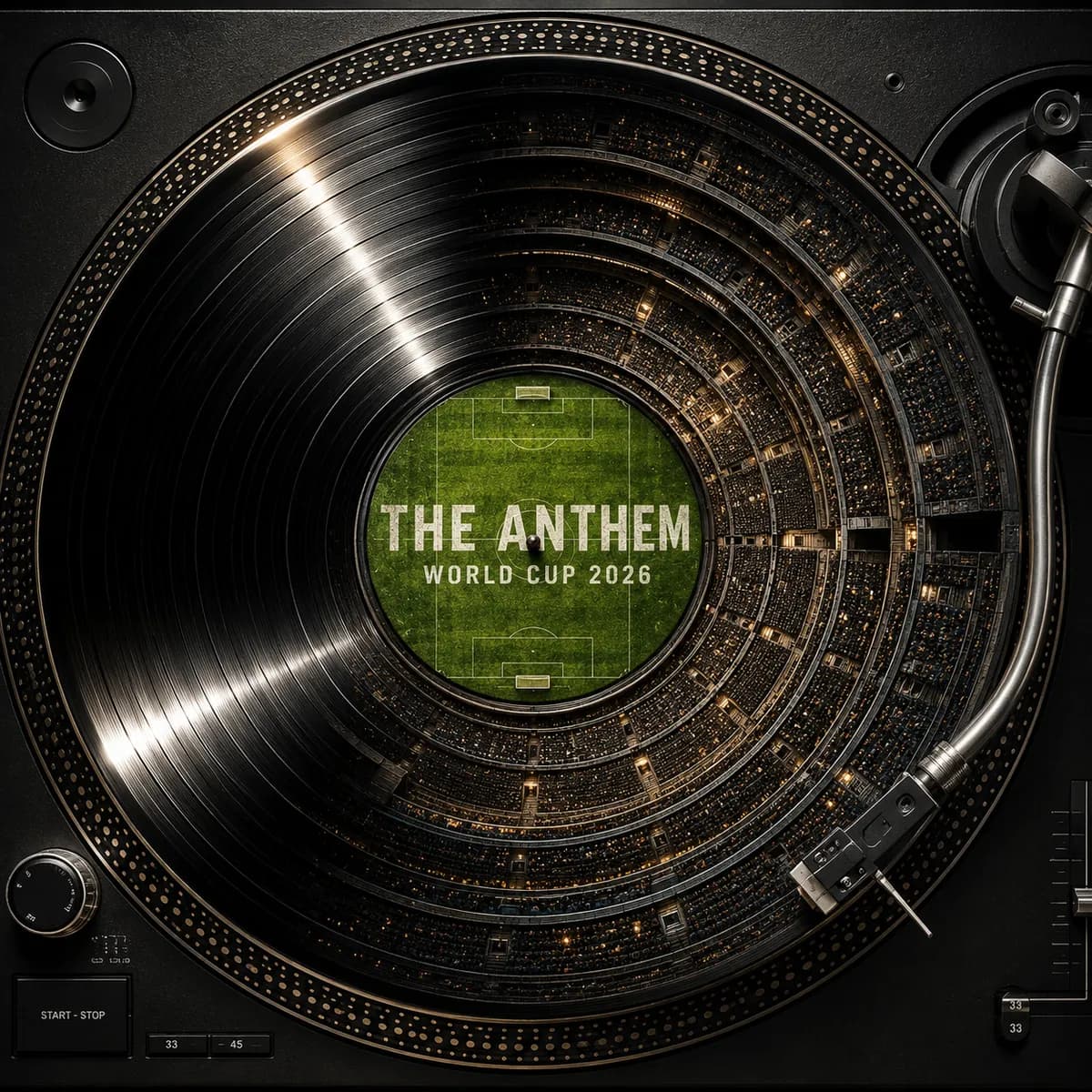 "The Anthem" World Cup 2026 Vinyl Record Stadium Album Cover