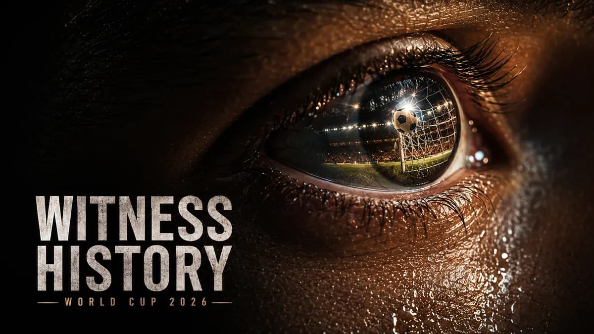 "Witness History" Macro Eye Reflection World Cup Poster