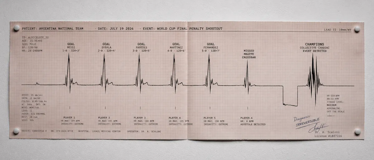 Argentina World Cup Penalty Shootout EKG Infographic