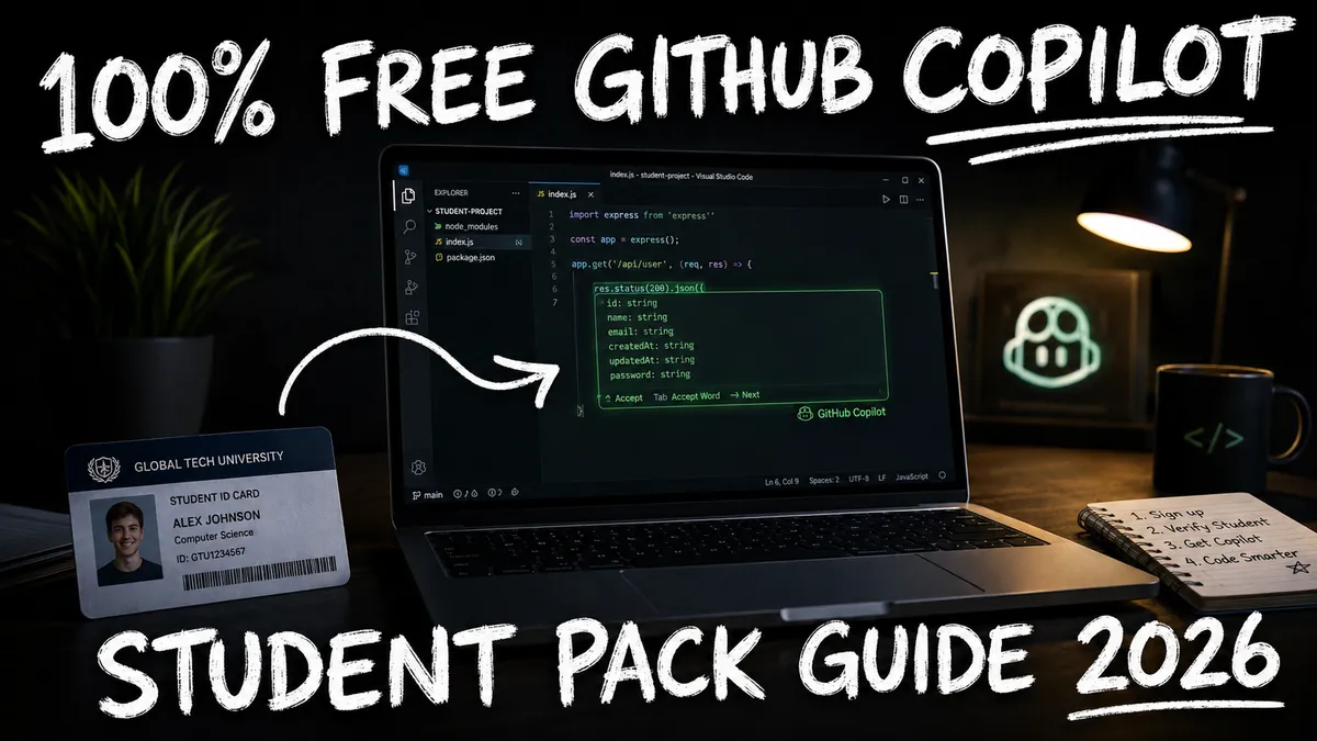 How to Get GitHub Copilot for FREE (100% Legal): The Step-by-Step Student Developer Pack Guide (2026)