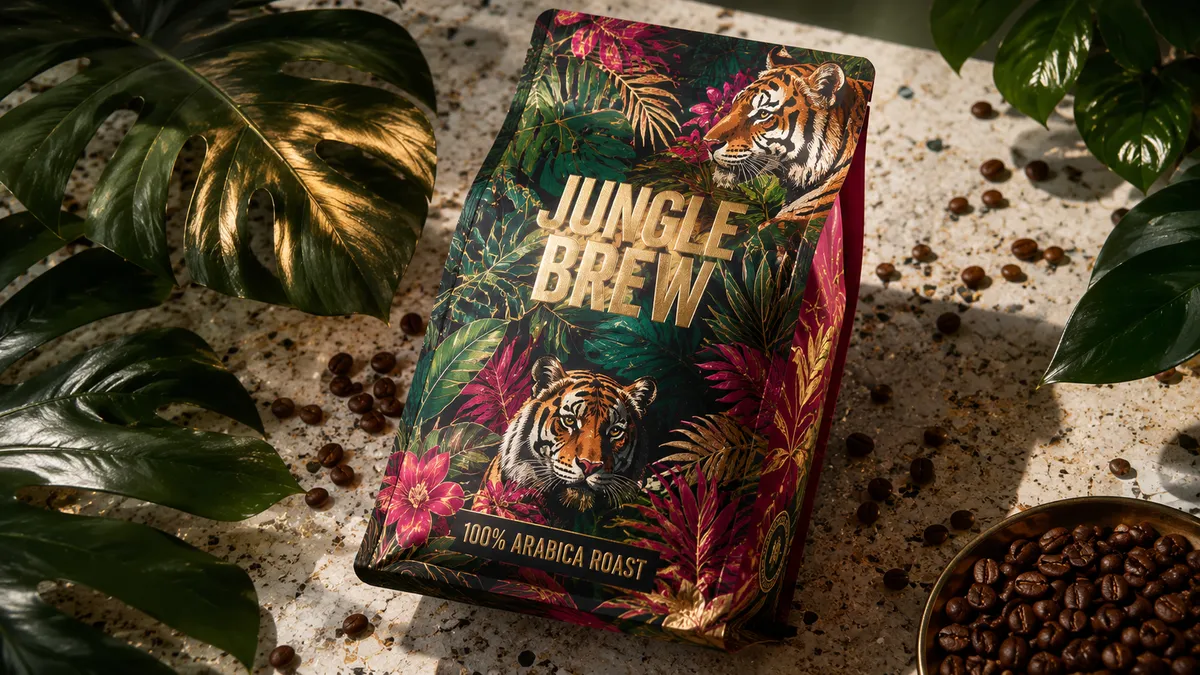 Maximalist Artisan Coffee Packaging Mockup
