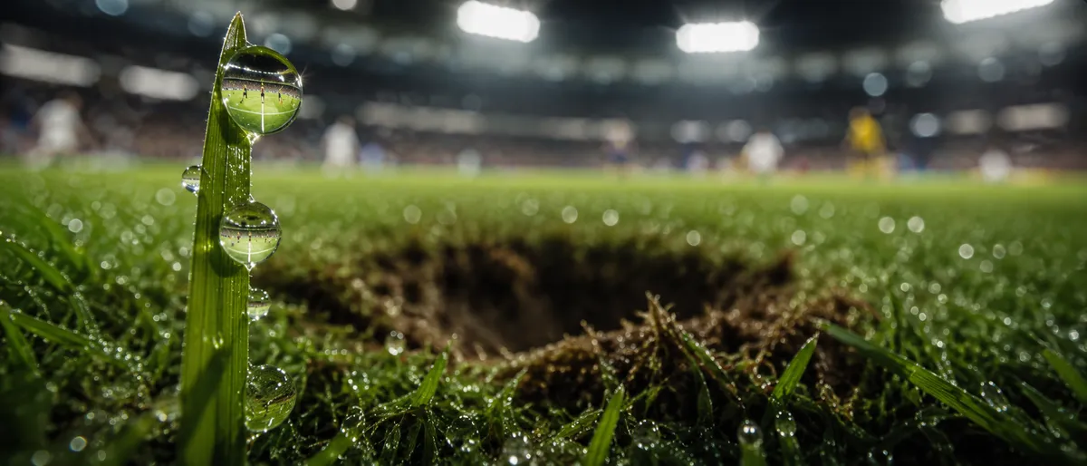 Stadium Grass Blade Macro World Cup Boot Impact Dew