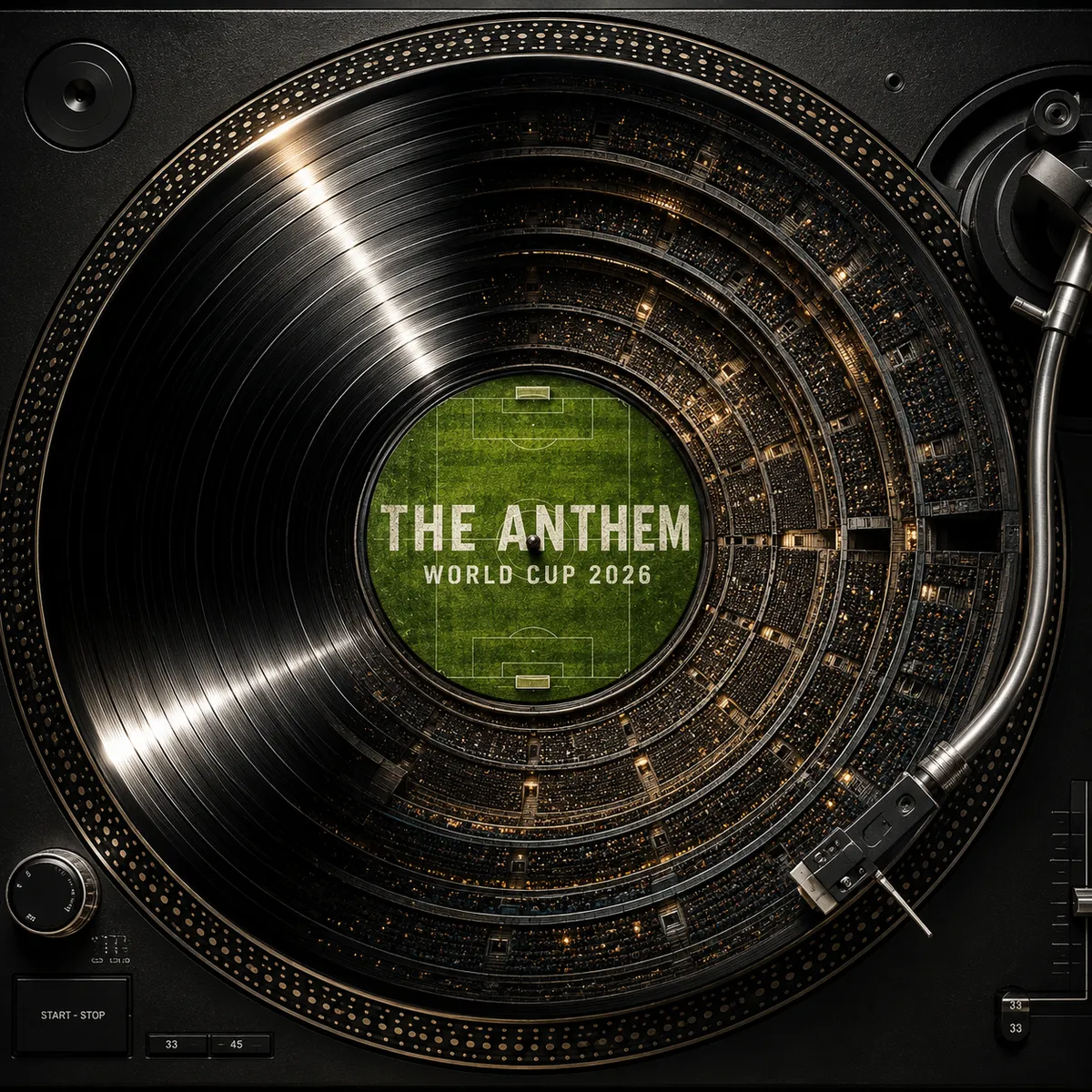 "The Anthem" World Cup 2026 Vinyl Record Stadium Album Cover